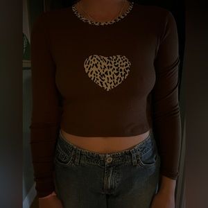 Edikted Y2K long sleeve crop top